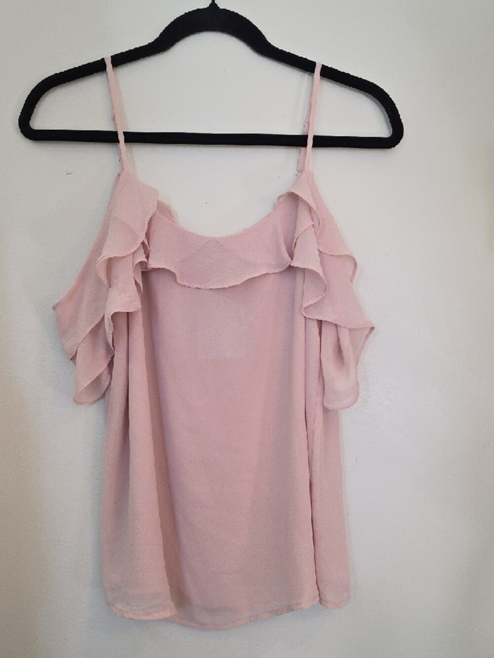Naked Zebra Soft Blush Ruffle Tank - Picture 4 of 4